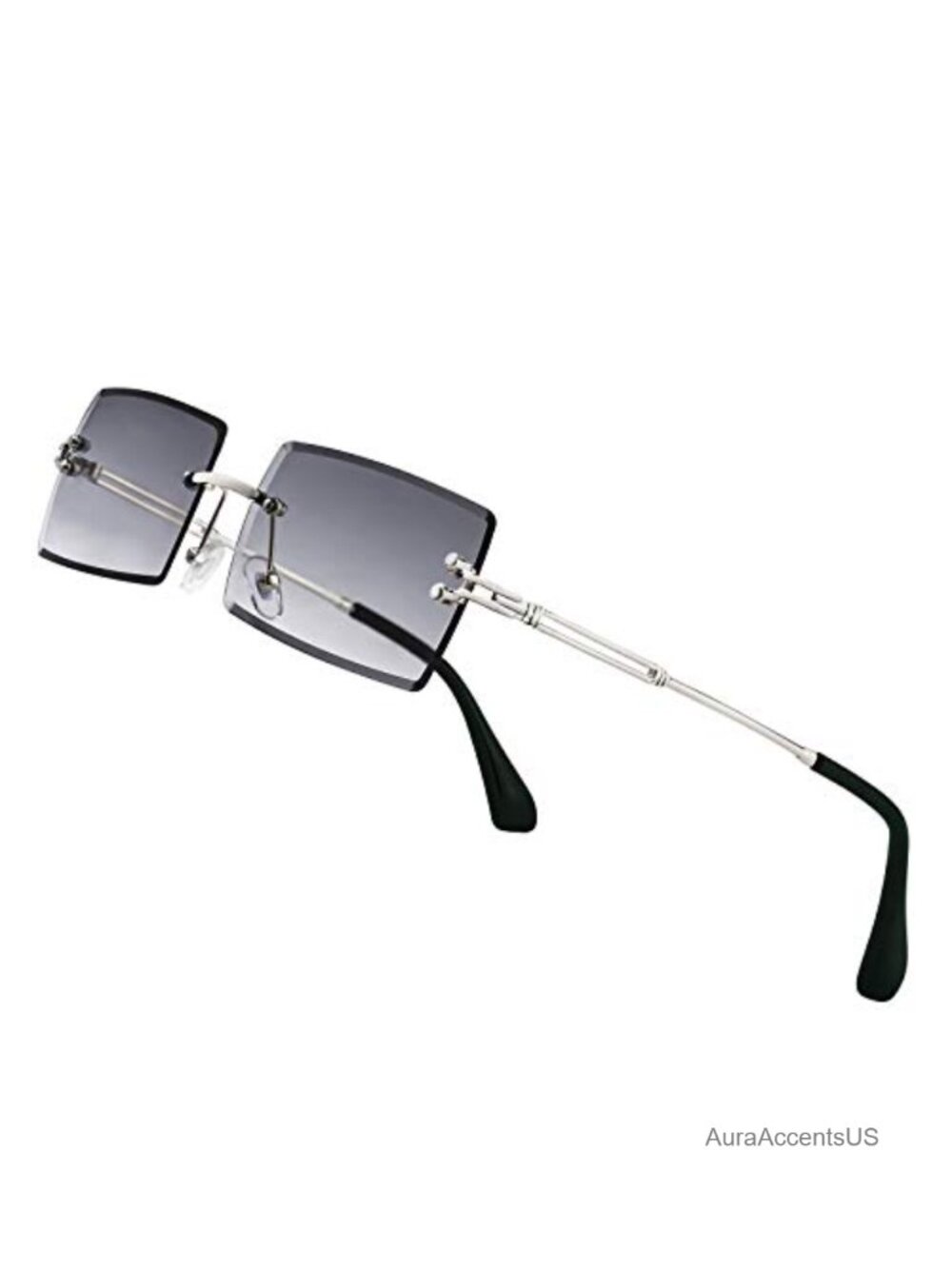 Rimless Rectangle Sunglasses UV400 Protection Unisex Adult